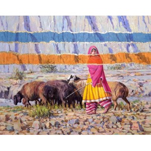 Naseeb Khan, 24 x 30 Inch, Oil on Canvas, Landscape Painting, AC-NSBK-012